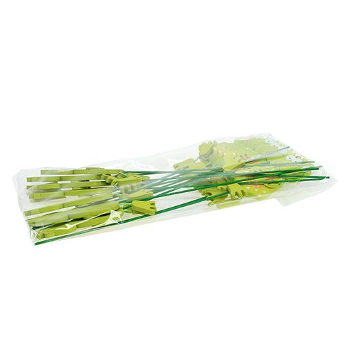 Floristik24 Fille grenouille avec fleur verte 11,5cm 15pcs