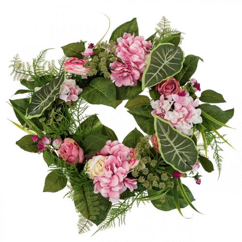 Couronne de Printemps Pivoine Couronne de Renoncule Artificielle Ø50cm