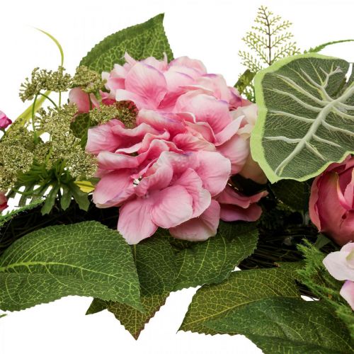 Floristik24 Couronne de Printemps Pivoine Couronne de Renoncule Artificielle Ø50cm