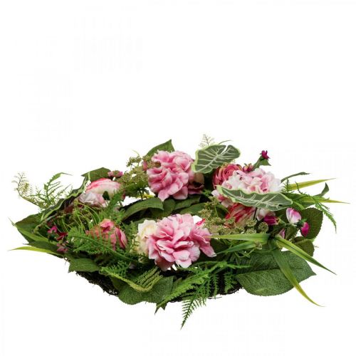 Floristik24 Couronne de Printemps Pivoine Couronne de Renoncule Artificielle Ø50cm