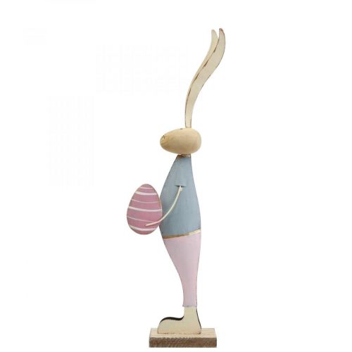 Floristik24 Décoration printanière lapins en métal paire de lapins H39cm