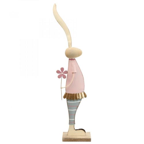 Floristik24 Décoration printanière lapins en métal paire de lapins H54cm 2pcs