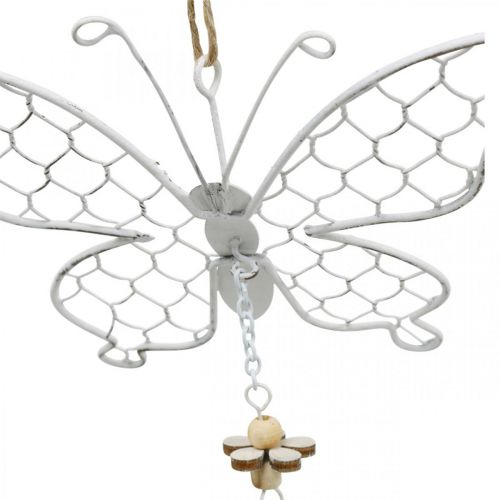 Article Décoration de printemps, papillons en métal, Pâques, pendentif de décoration papillon 2pcs