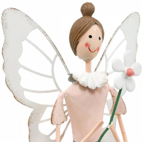 Floristik24 Fée du printemps avec fleur, décoration en métal, fée des fleurs, printemps, décoration elfe