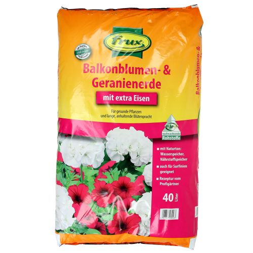 Floristik24 Terreau pour fleurs et géraniums de balcon FRUX 40l