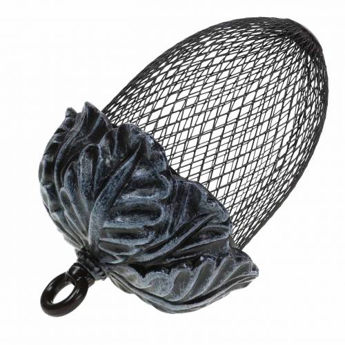 Floristik24 Mangeoire gland à suspendre métal Ø13cm H20.5cm