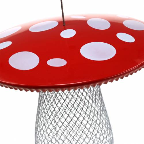Floristik24 Mangeoire champignon à suspendre métal Ø22cm H20cm