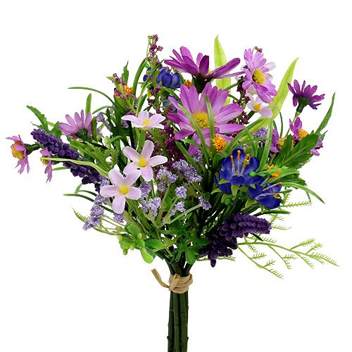 Floristik24 Bouquet de pâquerettes fuchsia avec lavande 24 cm