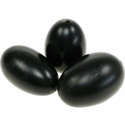 Article Œufs d&#39;oie noirs soufflés, décoration de Pâques, 10 pièces