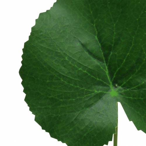 Floristik24 Feuille de bronze Galax artificiel vert Ø9cm H30cm 12pcs