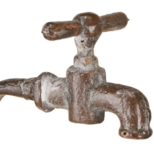 Floristik24 Jardinière en métal décorative de jardin avec robinet Ø16,5cm H42cm