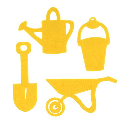 Article Accessoires de jardinage en feutrine jaune 24 p.