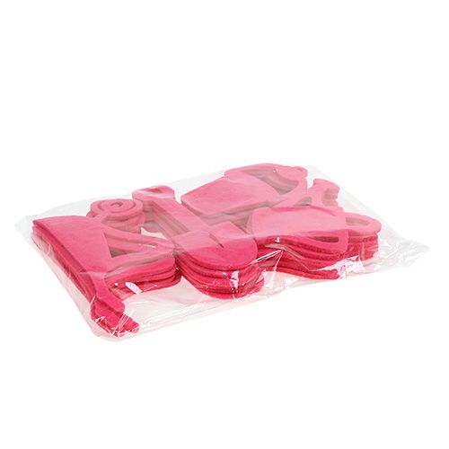 Article Outils de jardin feutre rose 24 pcs