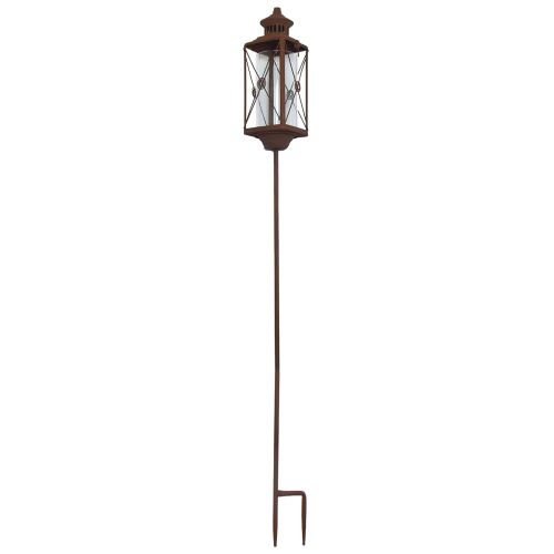 Article Lanterne de jardin en métal décoratif aspect rouille 12cmx12cmx135cm