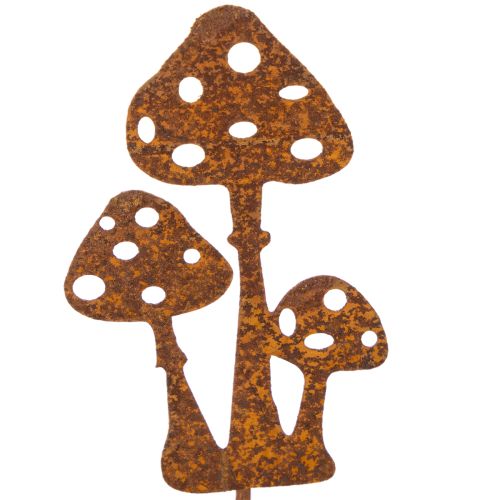 Tuteur de jardin en acier patiné, tuteur décoratif pour amanite tue-mouches, 10 cm, lot de 6 | Floristik24.fr