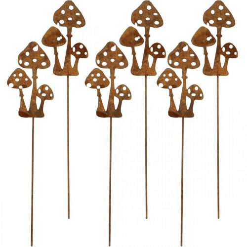 Floristik24 Bouchon de jardin patine vénéneux bouchon décoratif 15cm 6pcs