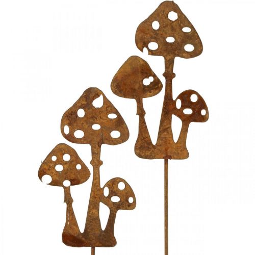 Article Bouchon de jardin bouchon décoratif agaric mouche patiné 15cm 6pcs