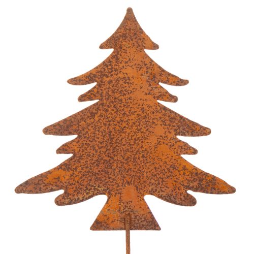 Piquet de jardin, acier patiné, cerf, étoile, sapin, H 10/15 cm, lot de 3 | Floristik24.fr