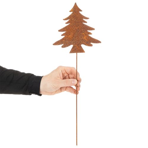 Piquet de jardin, acier patiné, cerf, étoile, sapin, H 10/15 cm, lot de 3 | Floristik24.fr