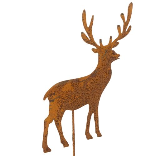 Piquet de jardin, acier patiné, cerf, étoile, sapin, H14/20, 3 pièces | Floristik24.fr