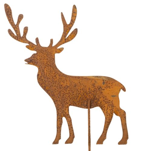 Piquet de jardin, acier patiné, cerf, étoile, sapin, H14/20, 3 pièces | Floristik24.fr