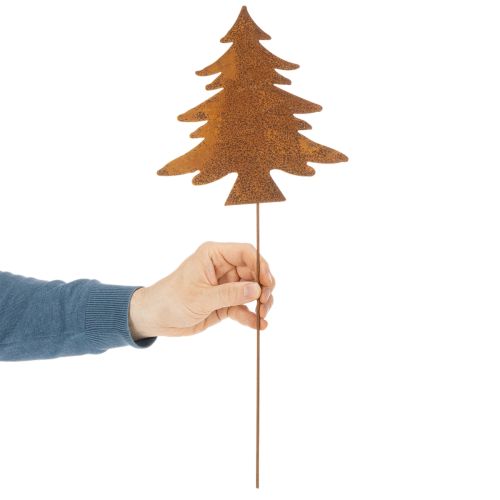 Piquet de jardin, acier patiné, cerf, étoile, sapin, H14/20, 3 pièces | Floristik24.fr