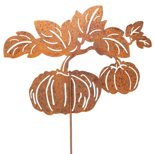 Décoration de Jardin en Métal Rouillé avec Motif Citrouille 100 cm | Floristik24.fr