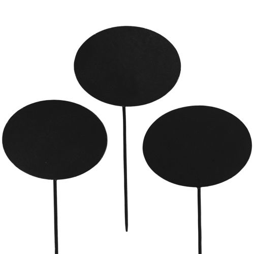 Article Étiquettes pour parterre Mini panneaux en bois Ovale 19cm 12pcs