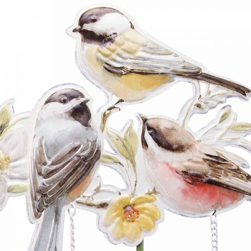 Article Piquets de jardin en métal oiseaux, piquets de fleurs pour le jardin 84cm