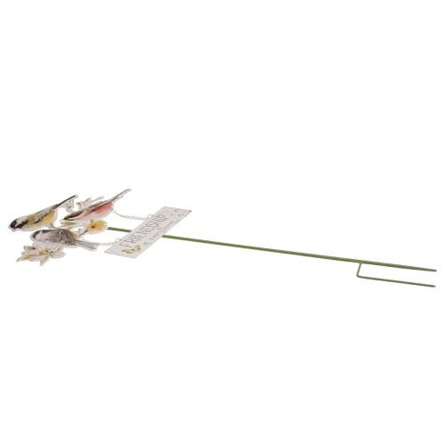 Floristik24 Piquet de jardin oiseaux en métal, tuteur fleur pour le jardin 84cm