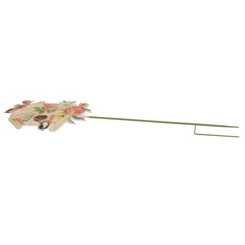 Floristik24 Piquets de jardin métal oiseaux, piquets végétaux décoration nichoir 76,5cm