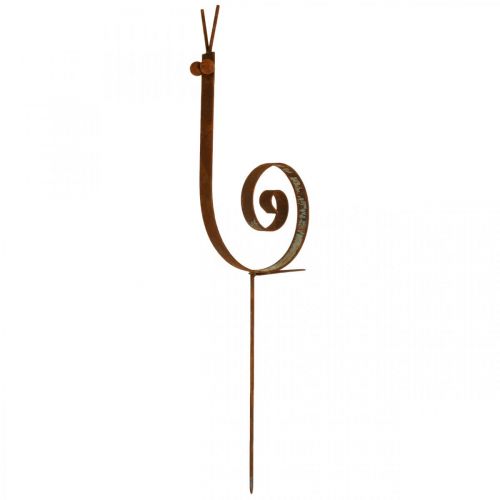 Floristik24 Pieu de jardin escargot grande décoration de jardin en métal rouillé H94cm