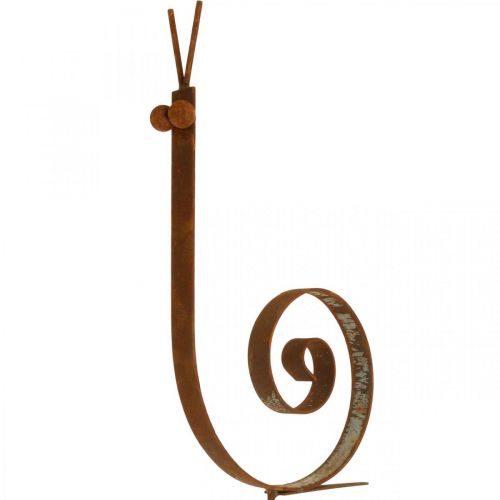 Floristik24 Pieu de jardin escargot grande décoration de jardin en métal rouillé H94cm