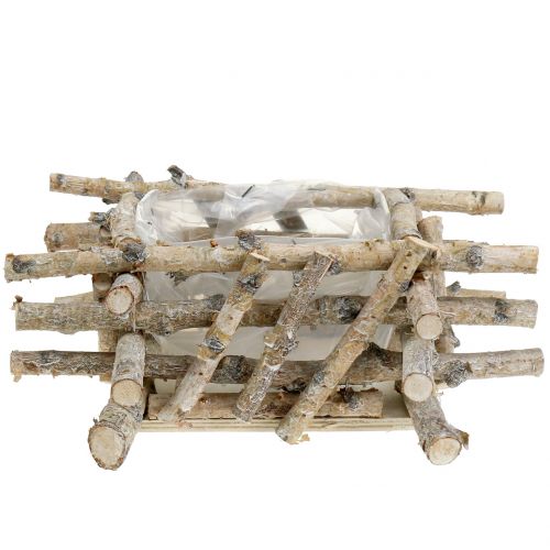 Floristik24 Branches de bouleau blanchies à la chaux 28cm x 28cm H10cm