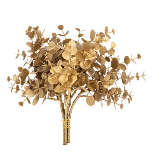 Branche décorative artificielle eucalyptus doré, 24 cm | Floristik24.fr