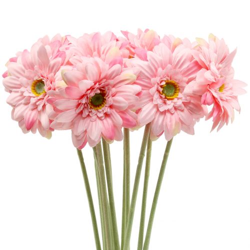 Floristik24 Gerbera rose artificiel 47cm 12pcs