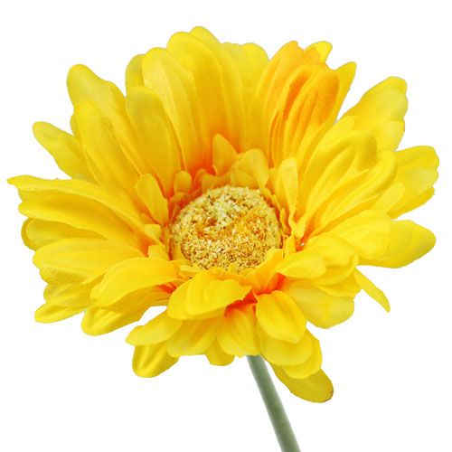Floristik24 Gerbera artificiel jaune Ø10cm L55cm 6pcs