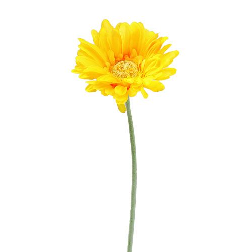 Floristik24 Gerbera artificiel jaune Ø10cm L55cm 6pcs