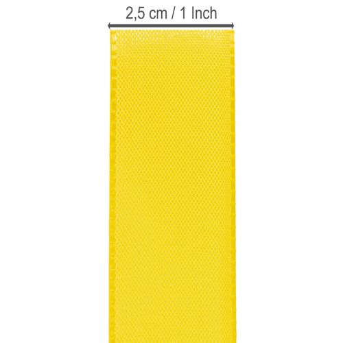 Article Ruban cadeau et décoration jaune 25 mm x 50 m