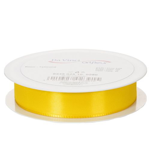 Article Ruban cadeau et décoration jaune 25 mm x 50 m