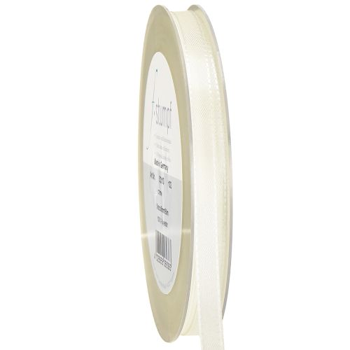 Floristik24 Ruban cadeau et décoration crème 8mm 50m