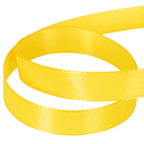 Article Ruban cadeau et décoratif, ruban en taffetas, 15 mm x 50 m, jaune