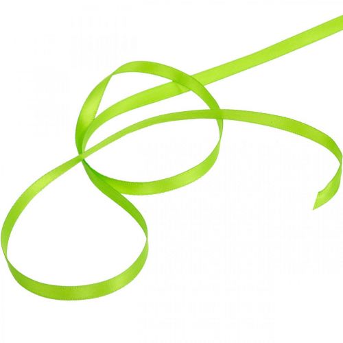 Article Ruban satin cadeau vert clair 6 mm 50 m