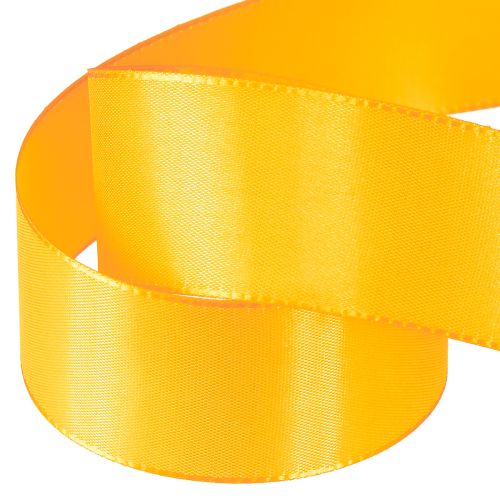 Article Ruban cadeau, ruban de décoration, ruban de soie orange 40 mm 50 m