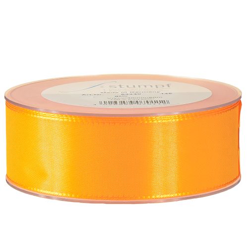 Article Ruban cadeau, ruban de décoration, ruban de soie orange 40 mm 50 m