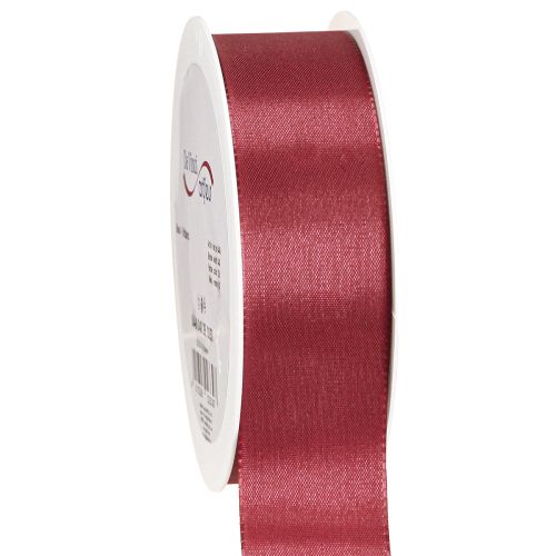 Floristik24 Ruban cadeau ruban décoratif taffetas Bordeaux 40mm 50m