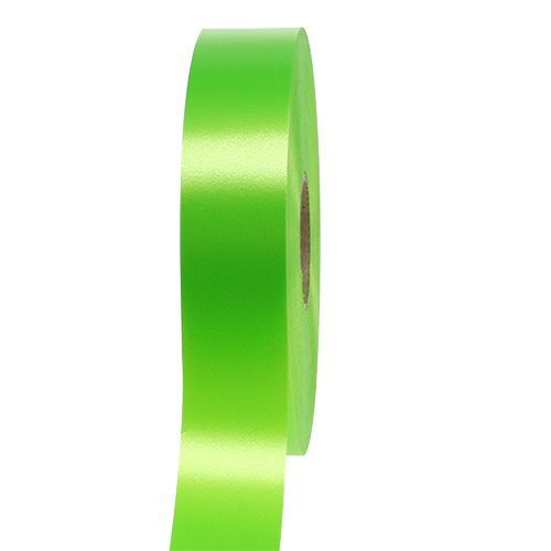 Floristik24 Ruban cadeau vert tilleul 30 mm 100 m