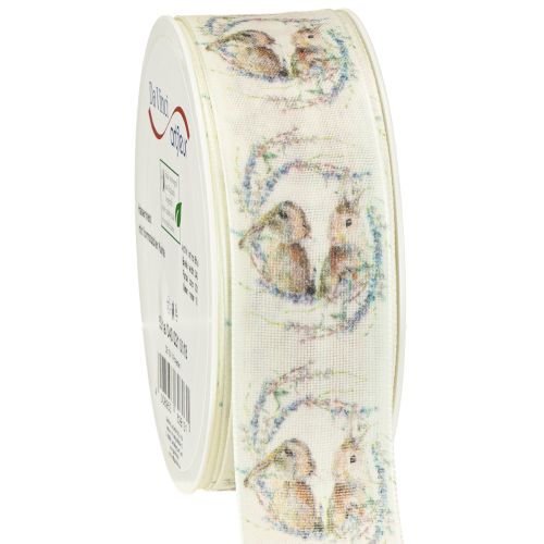 Ruban cadeau lapins de Pâques 40 mm 18 m
