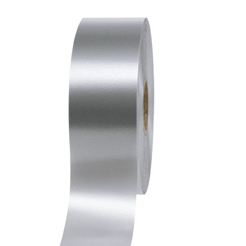 Ruban poly curling argent 50mm 100m