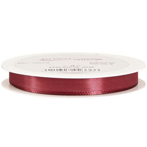 Article Ruban cadeau ruban taffetas ruban décoratif Bordeaux 15mm 50m